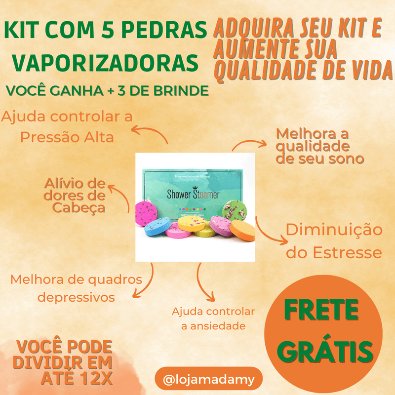 Kit Pedras Vaporizadoras para Banho Relaxante- SPA BS