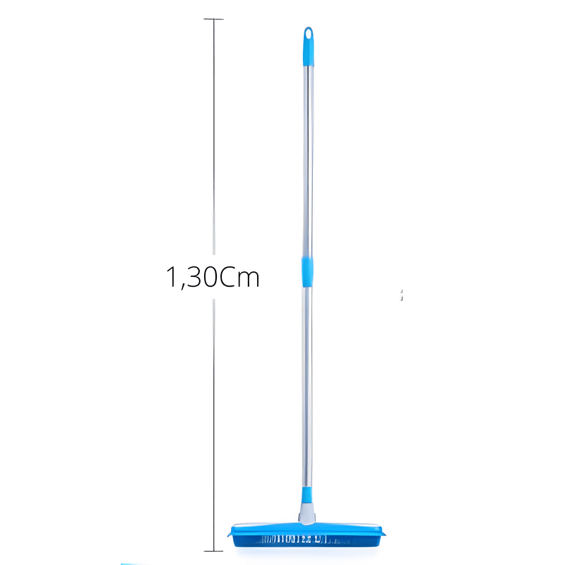 Vassoura 2 em 1 com Rodo Flexível - Cerdas de silicone