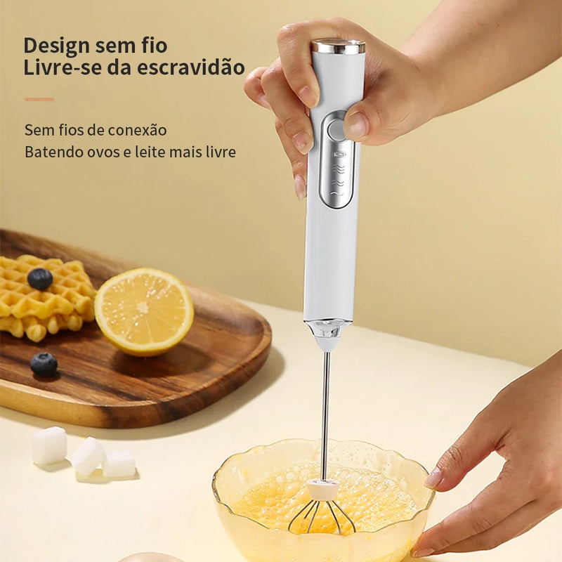 Batedor Misturador Mixer Elétrico para Bebidas