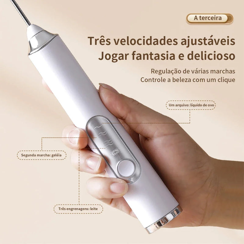 Batedor Misturador Mixer Elétrico para Bebidas