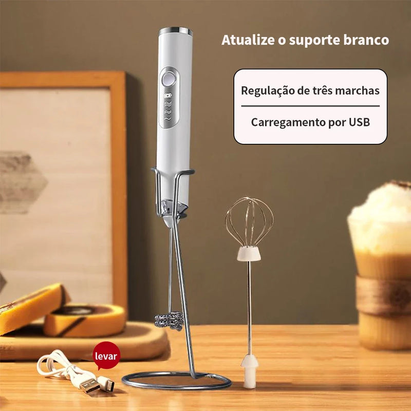 Batedor Misturador Mixer Elétrico para Bebidas