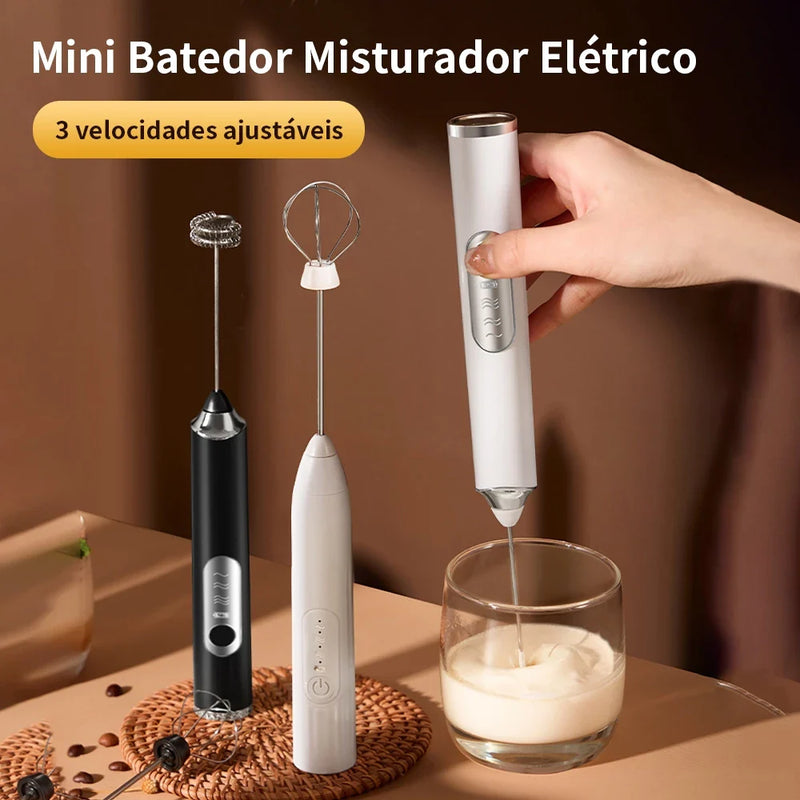 Batedor Misturador Mixer Elétrico para Bebidas